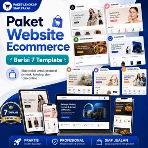 Paket Website Ecommerce Berisi 7 Template