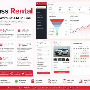 CussRental — Plugin Website Rental yang Bikin Booking Masuk Lebih Rapi