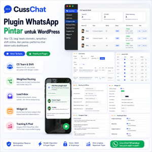 CussChat – Atur CS, Bagi Leads, dan Pantau Klik WhatsApp dari Website