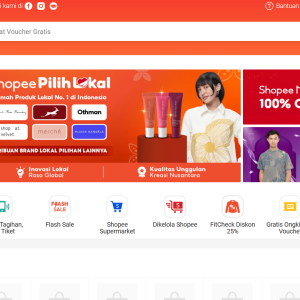 Template Website Online Shop Mirip Shopee