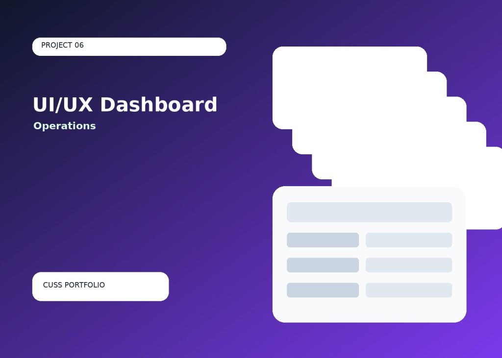 Operations Dashboard UI/UX
