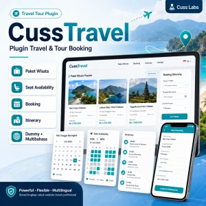CussTravel – Kelola Paket Wisata, Booking & Seat Availability Langsung dari Web